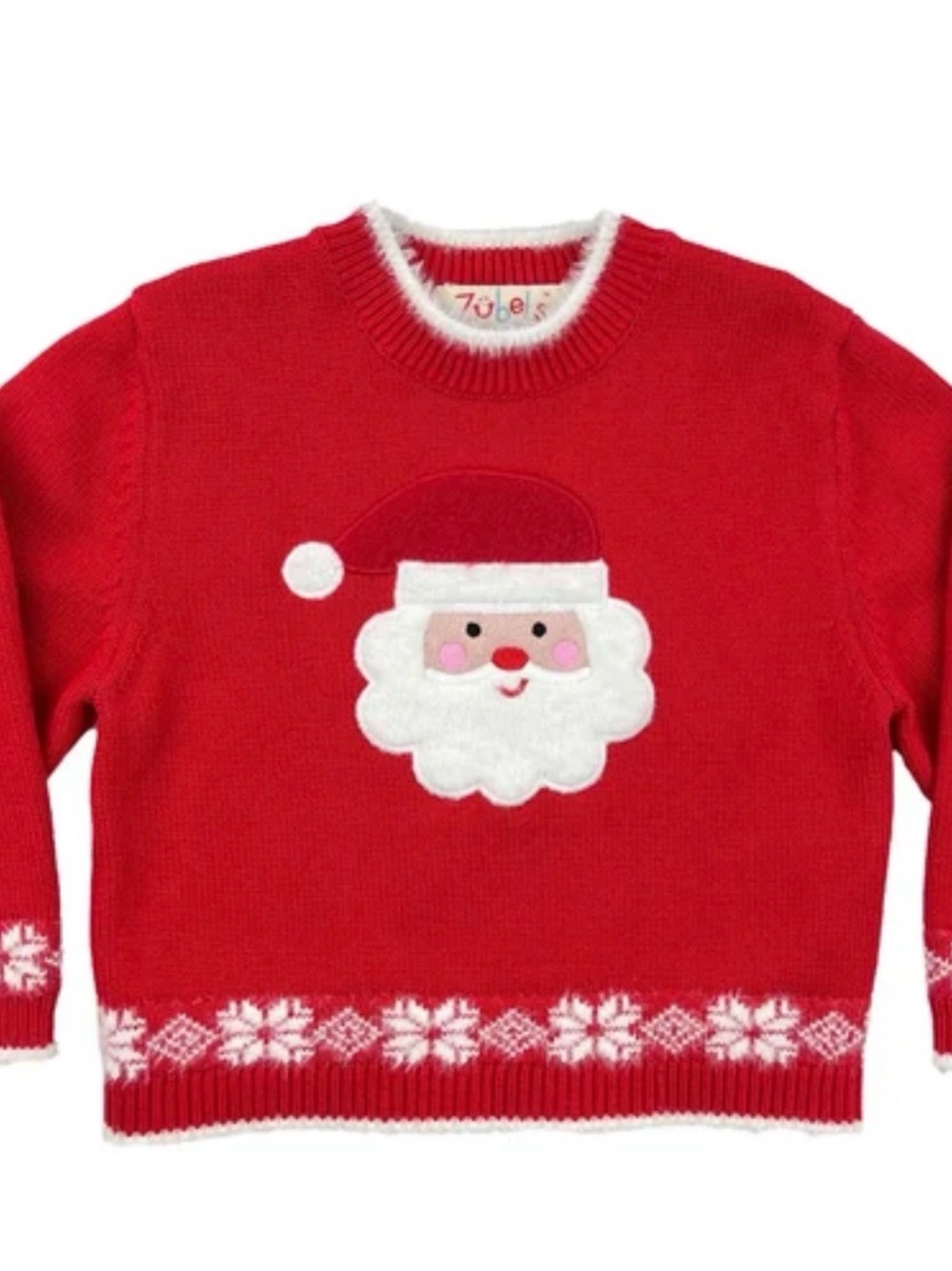 Kids' Red Santa Sweater - Tubel (Holiday Knit)